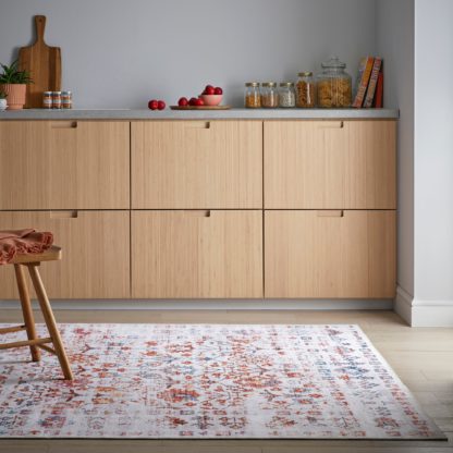 805d33f774c67c5d7fe005c1a0617e335b75a04c983025cf94cbb9562c6b4745.jpg An Image of Fold Camille Traditional Washable Rug Multi Coloured