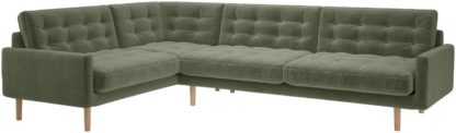 8b5a091b7cc655cc1216d4ef53f3a50305eb0ffe1729aba80afb45f9c35dd773.jpg An Image of Habitat Fenner Right Corner Fabric Sofa - Sage Green