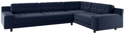 8b64c55f4c99dd5ce000eb0ec63fd88f1e7f2cec7d9476ab4efc6c7a33e01acc.jpg An Image of Habitat Hendricks Left Corner Velvet Sofa - Navy Blue
