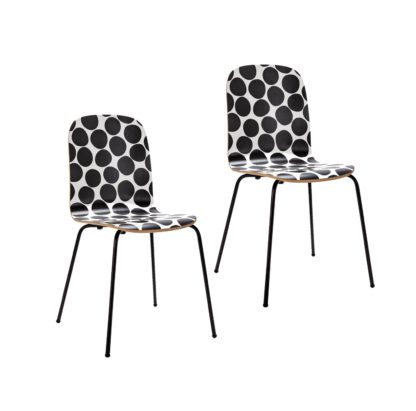 8f51e634d0d360dab572f35d121ce33620a4dc1f071f5f0910e1bb3ee6613c99.jpg An Image of Habitat Kirby Pair of Bentwood Dining Chairs - Two Tone
