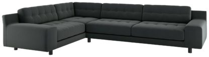 9c26e1dbafc475e5a6c50d940a7813714e2005bfd2165bef8b94baabbe5d3206.jpg An Image of Habitat Hendricks Right Corner Velvet Sofa - Grey