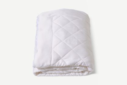 9f5f378ce2a8d4c1e5af7e6d8bb85ce6dd1f80a9924c76285a9051fb484117ac.jpg An Image of Ethical Bedding Super King Size Mattress Protector, 100% Eucalyptus Silk with Bamboo Filling