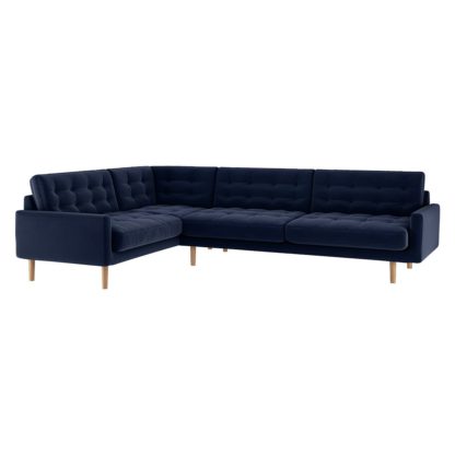 b5c4c25c2204fbd92d492fa0fa4dce9a748e00cd51820ecb9ef5b61391b456b1.jpg An Image of Habitat Fenner Right Corner Fabric Sofa - Navy Blue