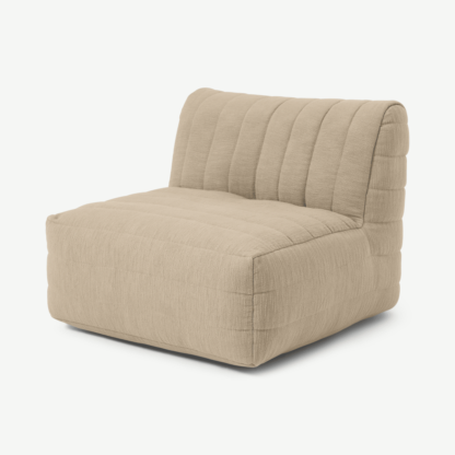 c67c72540911736a18fad440c9417c5c2ac06317bf1e41b77faa8900bec9428e.png An Image of Gus Quilted Modular Bean Seat, Oatmeal Cotton Slub