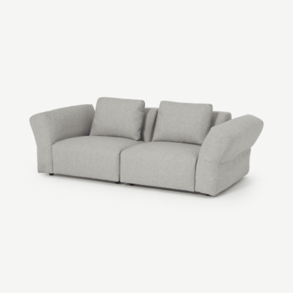 d83a9b0c2c9a2316063fb10a0cf681a59bbb515d25676c9dd04003275f7209b5.png An Image of Jacklin 2 Seater Sofa, Silver REPREVE® Recycled Polyester