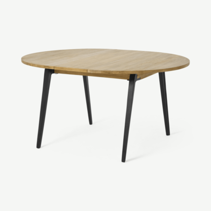 dcc8970a23bdd9b8753c23a47384aeb93610c6595aaea2e057d21ce4c23517b9.png An Image of Lucien 4-6 Seat Round Extending Dining Table, Light Mango Wood