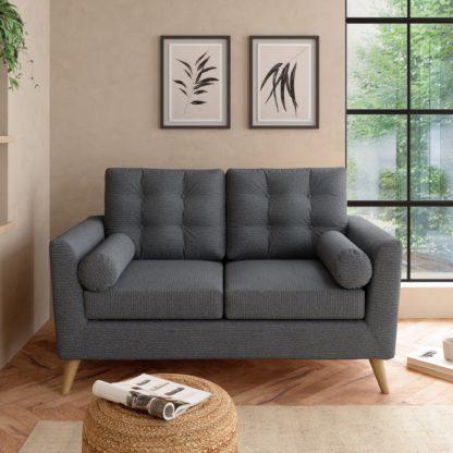 02af75f9fc5774078555b38de39c51a5610b368ec1304e2537333bfe8a9384ec.jpg An Image of Lewes Textured Weave 2 Seater Sofa Textured Weave Sandstone