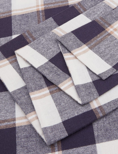 172e33ee7b1166f1734a913cef44d753d556c6413ed2dfe7b2aba1a30a4a94ff.jpg An Image of M&S Pure Cotton Checked Brushed Bedding Set