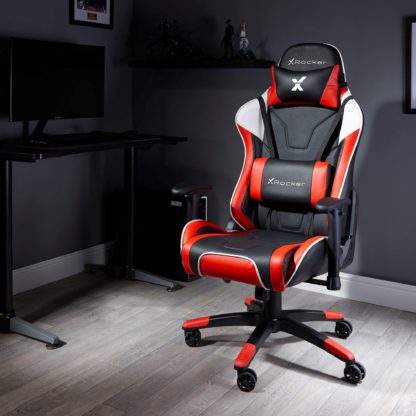17e0c6f473f761b370fbb5da016085784365ff53ed6a126160d8022b512ea2c2.jpg An Image of X Rocker Agility Sport Office Gaming Chair Orange