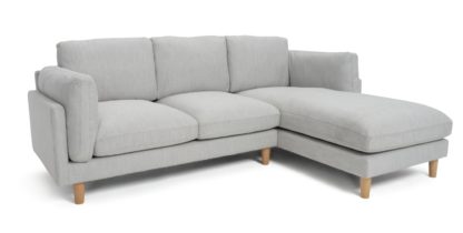 20c650eaa67e6ccb629886fa84f9d26fe7f242b23df371410ec2fba836d203d1.jpg An Image of Habitat Salome Right Corner Fabric Sofa - Light Grey