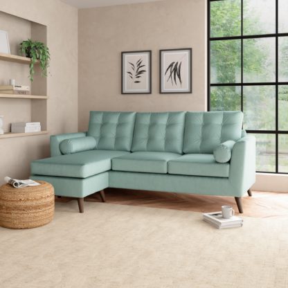 2a9578ce07c4eefcb7596500f89549736a737517c9098567a09c0eea34e666be.jpg An Image of Lewes Luxury Velvet Large Corner Chaise Luxury Velvet Old Gold