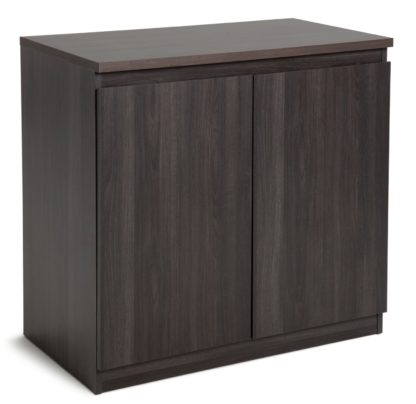 6900997e5419b9b81a64b743657a733ebc94b6c3647f5dae8f852dc9497a5e22.jpg An Image of Habitat Jenson 2 Door Sideboard - Black Brown