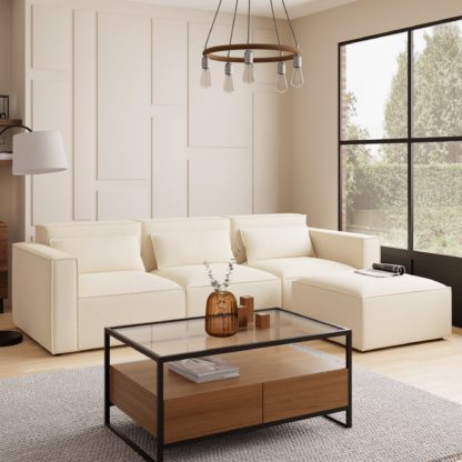 70cbb7bea4d2c2efd0de8b571bfc89f2269ef7617508db0ed27a25a0723fa78d.jpg An Image of Modular Arne Tan Faux Leather Chaise Sofa Tan