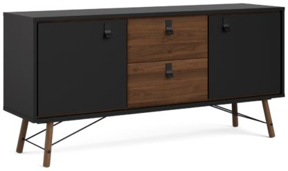 c16b817424dc767709918b89bc197ddfb09625742728f9713a2724ac6302e46a.jpg An Image of Ry 2 Door 2 Drawer Sideboard - Black