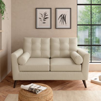 d9dfc72466f613d5c30006b83a80023e95d862c1b051e129cac0904ae142ec68.jpg An Image of Lewes Textured Weave 2 Seater Sofa Textured Weave Sandstone