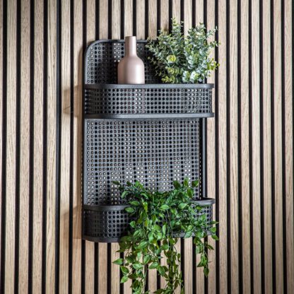 e3e02e8f2f7d900785abd8192f09299fddc3a1d5ac558cb3d774f5ed32e287f5.jpg An Image of Mafra Black Wall Shelf Black