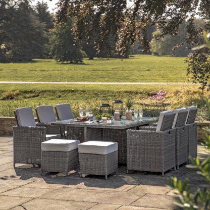 e56a9871d7bc9896751b16de6a38889d4f333e7d55e79e93ec4d8d47486ad184.jpg An Image of Granville Grey 10 Seater Cube Set Grey