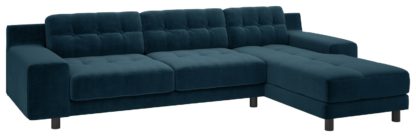 ecee7c4fb4c6eeb1a028f9b722b165f0b12debbe0c48d4bcdb5c798d227e35fa.jpg An Image of Habitat Hendricks Right Corner Velvet Chaise - Dusty Rose