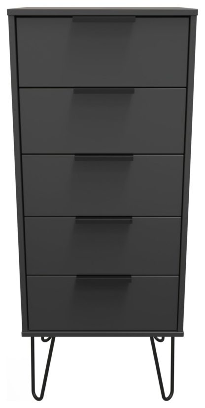 ef80c9b7933b2240e9dd8c4a456b6c7548e73edd61e377e3eddedad12324150e.jpg An Image of Verona 5 Drawer Tallboy - Grey