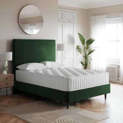 f955665d449512b49e490a234088984f2e9216dc3ee583552452d28c50758b50.jpg An Image of Platform Velvet Bed Base Black