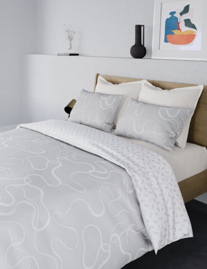2e998a13a4b0ccd25fae605c66d2da5796d355e153d9514ed1524e4a54d561e4-2.jpg An Image of M&S Cotton Blend Swirl Bedding Set