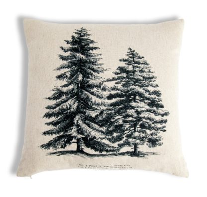 9656c364b67bce88e3cf2b8ab41d145587dace02f20aa313bc3e4469b16b2e81.jpg An Image of Habitat Graphic Tree Print Cushion - Grey - 43X43cm