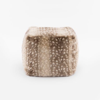 9ce1e4fd5ca9c7a282c9d9834d50a653df28b11dbcbe2ddf9f1e09d735c6937a.jpg An Image of Deer Faux Fur Cube Natural