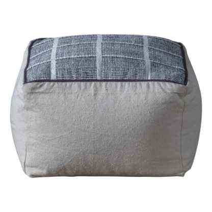 cfe9deff6f9648647a2467b94898b0dece43bcaa2ae823afe4c7823e5abab01d.jpg An Image of Volmino Grey Pouffe Grey
