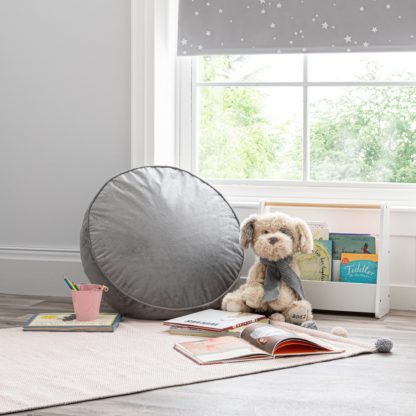 d78b3a8f77a3ba2270bc36c19e204f1d4a1545b6426fe3ee5ce182f66add71fc.jpg An Image of Kid's Isla Circle Pouffe Light Grey Grey