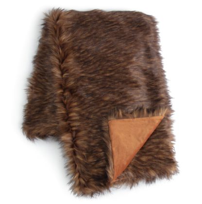 e9e0427512a12d1087092504e447edfc8b18769d94c22bf6b9d1e7a08496be71.jpg An Image of Habitat Faux Fur Throw - Brown - 125x150cm