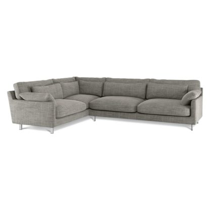 10f6de1c5022d80b5987d61917a643adce2c9f1c7144eff2f2971cb20df80028.jpg An Image of Habitat Cuscino Right Corner Fabric Chaise - Black and White