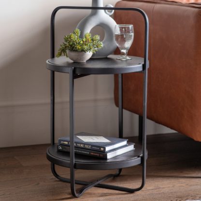 424847f1436e09a8611c95776a51fe52d1d262871f0c46f8e8fa7e4d4a684765.jpg An Image of Dalton Side Table, Iron Black