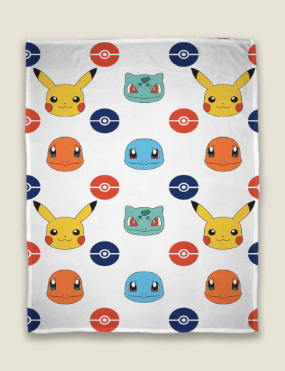 4981f0ac218cf0e31396aa7d664412904450ba8b6449b1b4e62f8352bbec4ed5.jpg An Image of M&S Pokémon™ Badges Fleece Throw