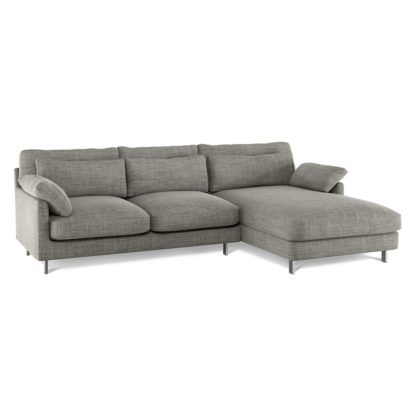 498a20446bbecbbd950bca15b967e02decddd77434449e59187bd41bedef3bf8.jpg An Image of Habitat Cuscino Right Corner Fabric Chaise - Black and White