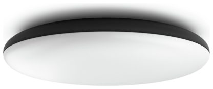 61206f0d4d332ffd8ebdacc9d994b81256acd0bbf834ee42248441825e66c76d.jpg An Image of Philips Hue Cher Flush to Ceiling Light - Black