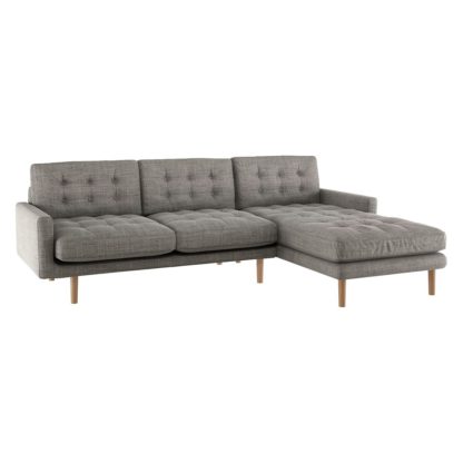 62452b4605453ddbbb062cc0e5538068188ec0982a2ee83068d0dfa9efc8d7cd.jpg An Image of Habitat Fenner Right Corner Fabric Chaise - Black and White