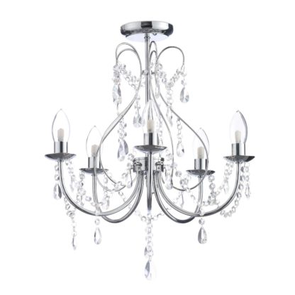 66616a3fc128e9893363f4277601b1f31cac250b242bc85da63a5a70fb3f8db6.jpg An Image of SPA 5 Light Bathroom Chandelier - Glass & Chrome