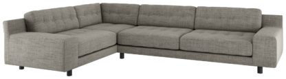 6f62c3c0b46956d6ab0040b5cd4df3d943d559fc5e9bb82fd71911c48a02a387.jpg An Image of Habitat Hendricks Right Corner Fabric Sofa - Black and White
