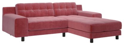 735042c487220149b2ff71a7784c0242445cb42c494e7965faabe9f3d9187770.jpg An Image of Habitat Hendricks Right Corner Velvet Sofa - Ink Blue