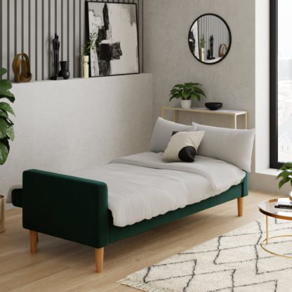 83e2107c4c27c802cb7b56d44b2ff9d0743f271423cdf3d01969716b9811001b.jpg An Image of Jacob Velvet Sofabed Luxe Navy Navy