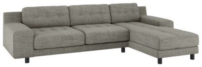 8db34bdd7e72996f6ce01d419178883f0270d9aba9fde0237bdea98e5d3e469d.jpg An Image of Habitat Hendricks Left Corner Fabric Chaise - Black & White
