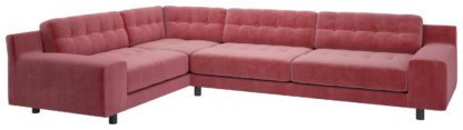 96395bc1d7769f7f7deed96fb3f9561df03baba1886905ff00fb7643f5b367c4.jpg An Image of Habitat Hendricks Right Corner Velvet Sofa - Ink Blue