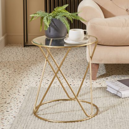 a8b7faaf53d62b5e9034c32d5e0c6c0d4f506301b842ce254e77e0816dc14e1c.jpg An Image of Yolanda Side Table Gold Gold