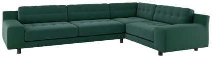 ae9e2f5359878db1b8e7b287b42f4c21a66c6e14e42d9ef1b78aaf8225bcc74b.jpg An Image of Habitat Hendricks Left Corner Velvet Sofa - Emerald Green