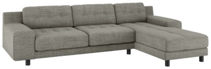 b10cb8a2fbc31ff57233fab993610a2a539ef240ebabb5d6177e10689aa8131d.jpg An Image of Habitat Hendricks Right Corner Fabric Chaise - Black & White