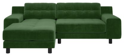 bde5f5c18d66df030f09aa992c1676caed3290d79e6ce4bbe63feaded3c24dfd.jpg An Image of Habitat Hendricks Left Corner Velvet Chaise - Dusty Rose