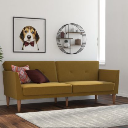 cfd0c0b5c52a45339c0e848c829e6b833c35e019367bd2521897495349662cd1.jpg An Image of Regal Linen Sofa Bed Blue