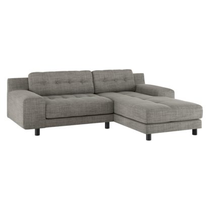 dcc48d1e0e65018efb1766b38df0ec40b13221cea779bec1e2de66a5c13cb918.jpg An Image of Habitat Hendricks Right Corner Fabric Chaise - Black & White