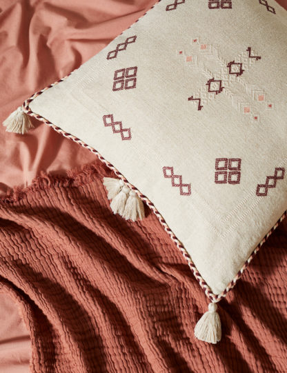 de45f4283b728fa7ae73cd7fdbb5adca55c1fd804fb305642f283ee9e9b7188d.jpg An Image of M&S X Fired Earth Marrakech Collection Sofia Cushion