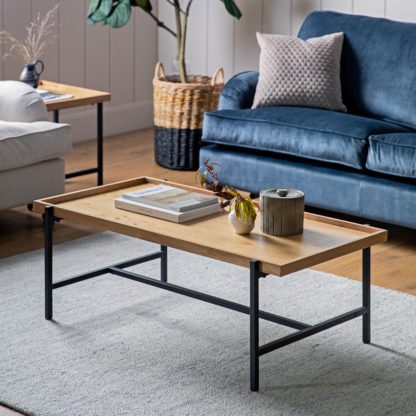 ef9aea47a82d89cf7db27b0405a127d630803c8fa41eee8a9e6316a5ed751916.jpg An Image of Newark Coffee Table, Light Wood Light Wood